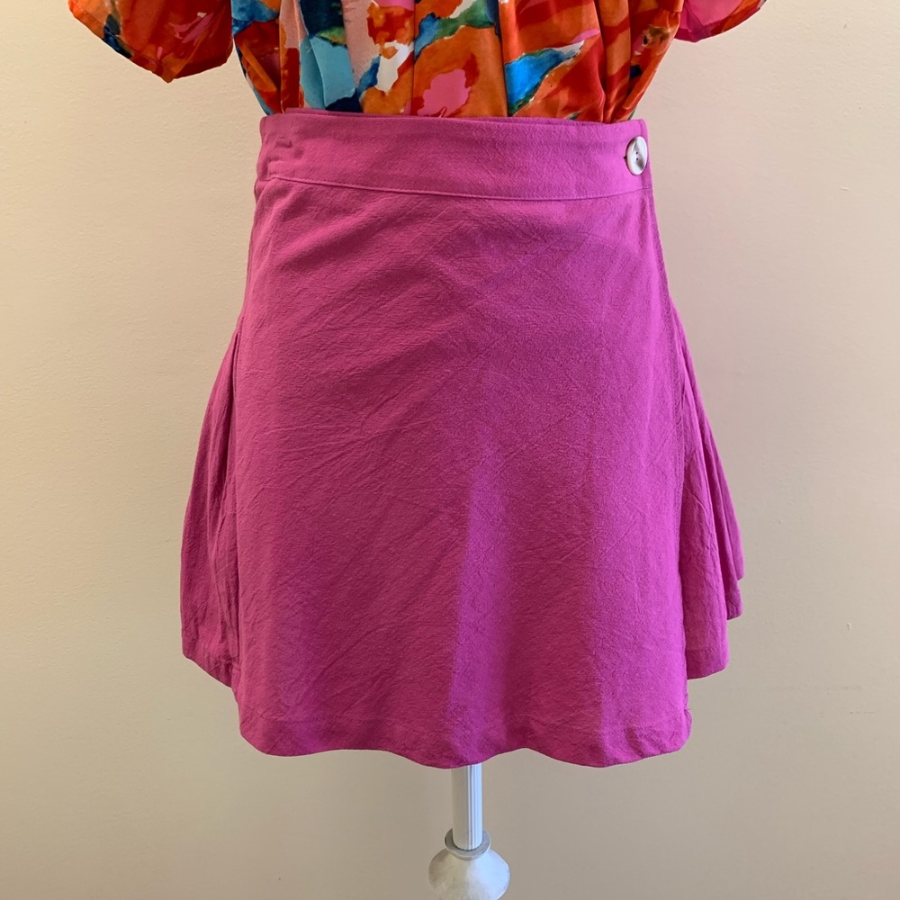 NWT pink wrap skirt